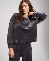 Velour Crewneck Sweatshirt